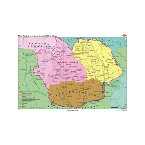 Tarile Romane in timpul domniei lui Mihai Viteazu 160x120 cm CR-3212A
