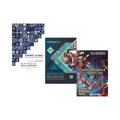Pachet Bacalaureat 2026. Ghid complet Limba si literatura romana Matematica. Modele de subiecte pentru Filiera tehnologica servicii si Chimie organica pentru liceu - Delia Ambrosie Lacramioara Pisica Elena Alexandrescu