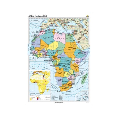 Africa. Harta politica 120x160 cm CR-3120A