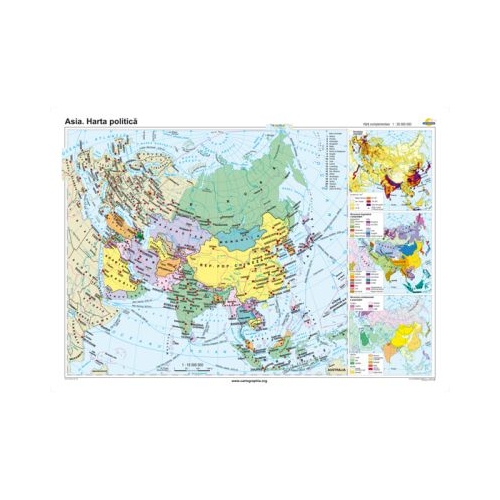 Asia. Harta politica 140x100 cm CR-3112B