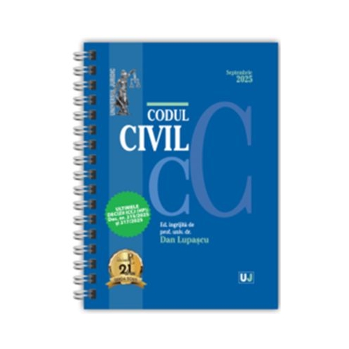 Codul civil Septembrie 2025. EDITIE SPIRALATA tiparita pe hartie alba - Dan Lupascu