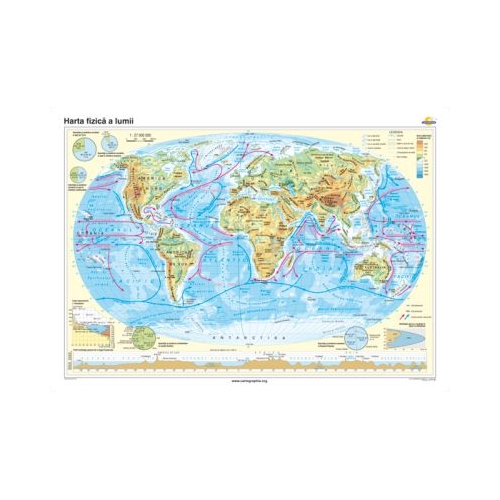 Harta fizica a lumii 140x100 cm CR-3108B