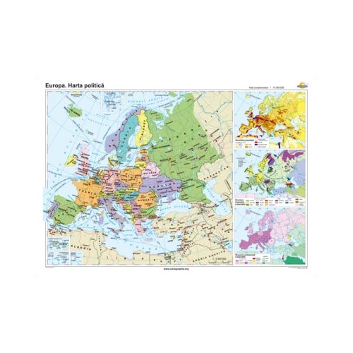 Europa. Harta politica 160x120 cm CR-3107A