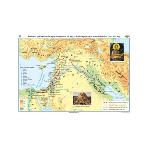 Perioada patriarhilor inceputul mileniului 2 i. Hr. si Robirea poporului evreu in Babilon secolul 6 i. Hr. 160x120 cm CR-3239A