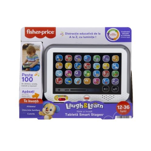 FISHER PRICE LAUGH LEARN TABLETA SMART CU 3 NIVELURI DE DEZVOLTARE LIMBA ROMANA