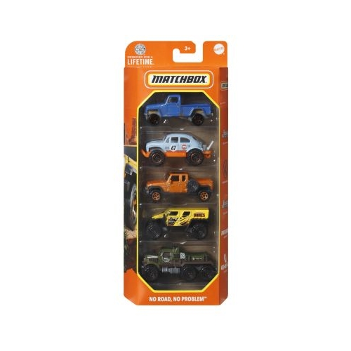 MATCHBOX SET 5 MASINUTE METALICE MBX NO ROAD NO PROBLEM SCARA 1/64