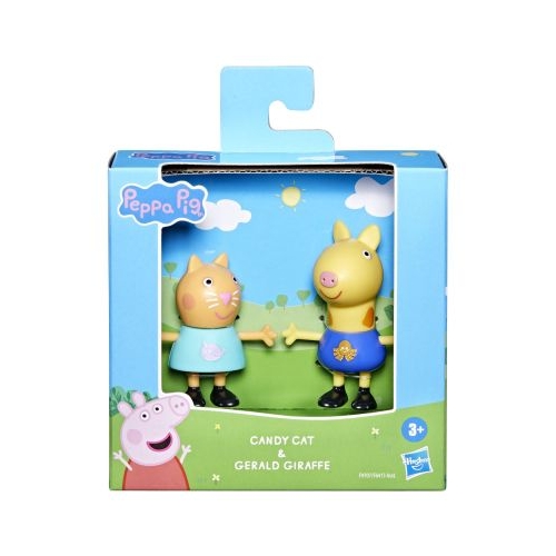PEPPA PIG PRIETENI BUNI SET 2 FIGURINE PISICA CANDY SI GIRAFA GERALD