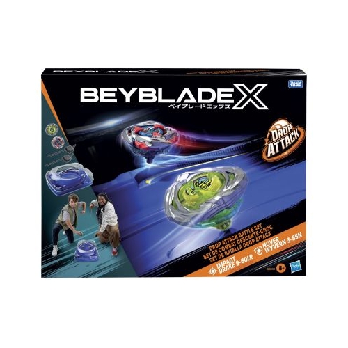 BEYBLADE X SET DE LUPTA DROP ATACK IMPACT DRAKE 9-60LR SI HOVER WYVERN 3-85N