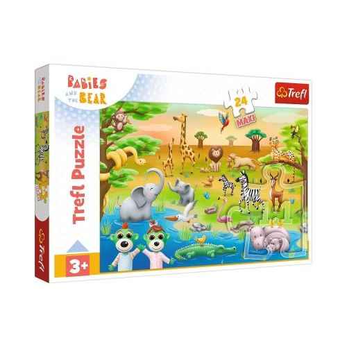 PUZZLE TREFL 24 MAXI BABIES AND THE BEAR SAFARI
