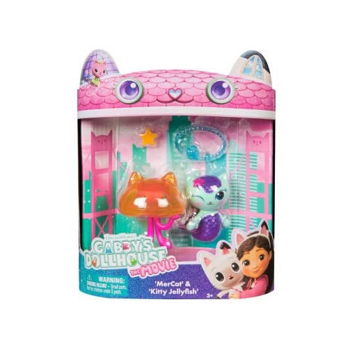GABBYS DOLLHOUSE FILMUL SET 2 FIGURINE MERCAT SI PISICUTA MEDUZA SI ACCESORII