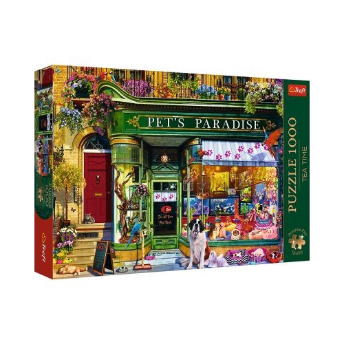 PUZZLE TREFL 1000 PREMIUM PLUS TEA TIME PARADISUL ANIMALELOR