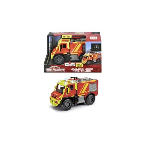 MAJORETTE MASINA DE POMPIERI MERCEDES UNIMOG U530 CU SUNETE SI LUMINI