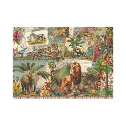 Puzzle 1000 piese  saculet Animale Kiub