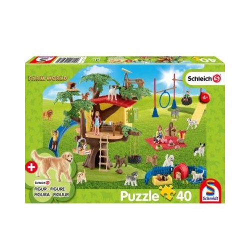 Puzzle 40 piese Farm World Prieteni fericiti  Cadou figurina Schmidt