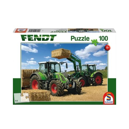 Puzzle 100 piese Fendt - Fendt 724 Vario Fendt 716 Vario Stivuitor Frontal Fendt Cargo Schmidt