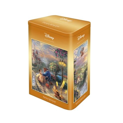 Puzzle 500 piese Thomas Kinkade Disney - Frumoasa si Bestia indragostindu-se cutie metalica 500 piese Schmidt