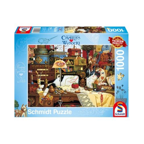 Puzzle 1000 piese Charles Wysocki - Maggie fauritoarea de dezordine Schmidt