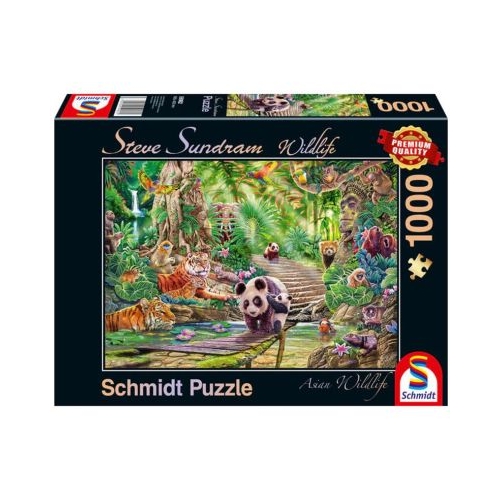 Puzzle 1000 piese Steve Sundram-Lumea salbatica a Asiei Schimdt