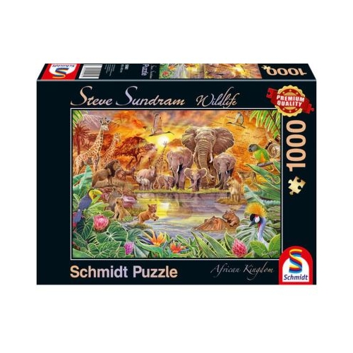Puzzle 1000 piese Steve Sundram- Animale salbatice din Africa Schimdt
