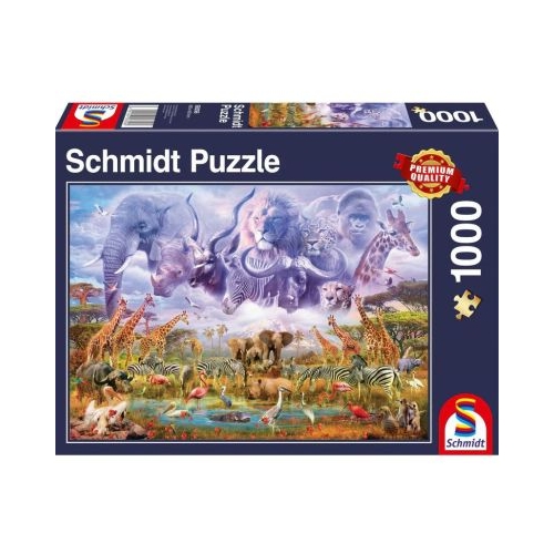 Puzzle 1000 piese Animale la adapat Schimdt