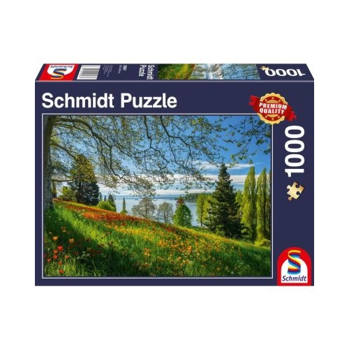 Puzzle 1000 piese Primavara cu lalele inflorite Insula Mainau Schimdt