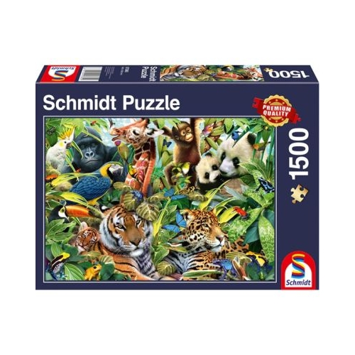 Puzzle Schmidt Regatul colorat al animalelor 1500 piese