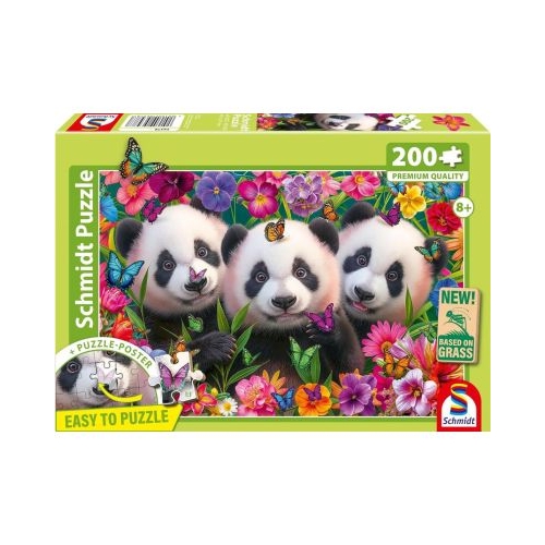 Puzzle 200 piese Trio de ursi panda Schmidt