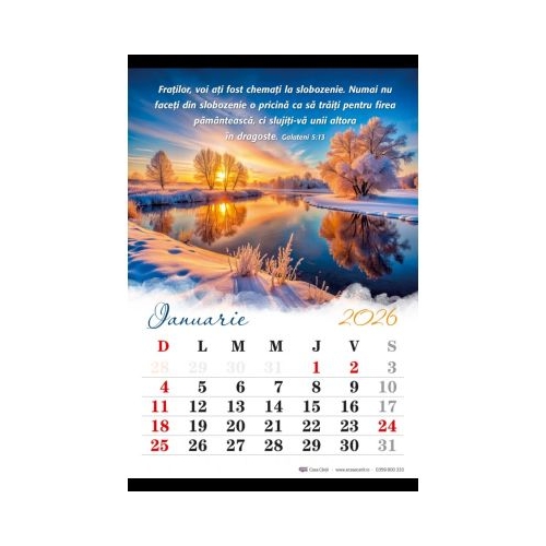 Calendar de perete 2026 format A4