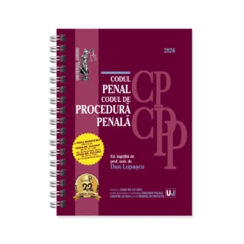 Codul penal si Codul de procedura penala Ianuarie 2026. Editie spiralata, tiparita pe hartie alba - Dan Lupascu