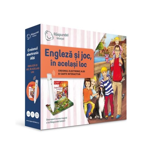 Pachet Raspundel Istetel creion si carte Engleza si joc in acelasi loc