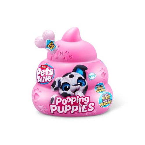 Pets Alive Jucarie de plus interactiva catelus cu accesorii surpriza Pooping Puppies