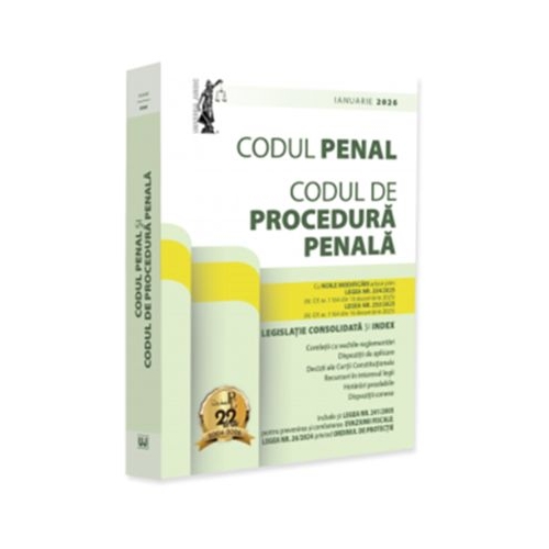 Codul penal si Codul de procedura penala - ianuarie 2026. Editie tiparita pe hartie alba - Dan Lupascu