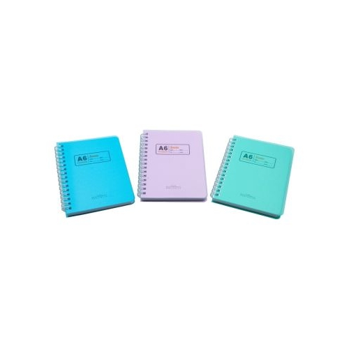 Blocnotes A6 CNX 6350 dictando diverse culori uni cu spira
