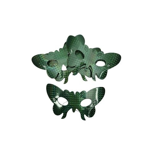 Masca petrecere fluturas cu sclipici diverse culori set 12 buc