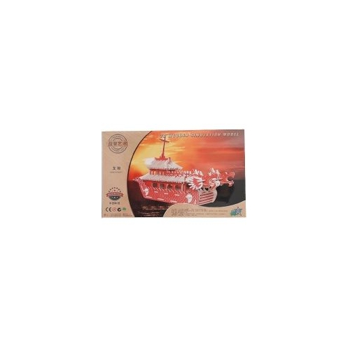Puzzle lemn 3D - Barca chinezeasca Dragon 4 foi Colorarte PJ-S135