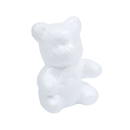 Accesorii creatie - polistiren - ursulet alb set 4 buc Colorarte