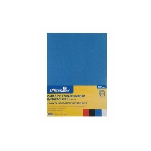 Coperta indosariere A4 Office Cover LG-01 carton albastru imitatie piele 230gmp top cu 100 coli