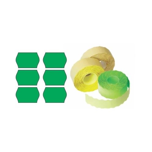 Etichete de pret 26x12mm permanente verde rola 1500 etichete