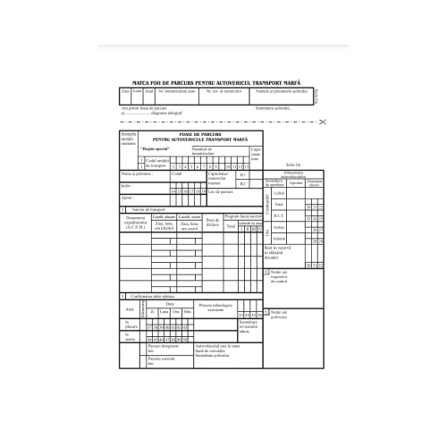 Tipizat - foi parcurs marfa - A5 simplu FV fataverso 100 file