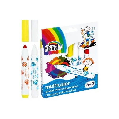 Carioci colorate Fiorello Multicolor GR-F166-8 8 culori blister carton