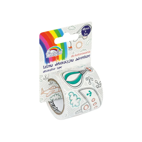 Accesorii creatie - banda adeziva 48mm x 5m de colorat Adventure blister 1 buc Fiorello 170-2321