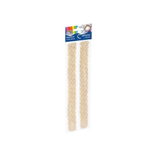 Accesorii creatie - diamante dantela plastic galben 30cm autoadezive blister 2 buc Fiorello GR-DS081-4  170-2464
