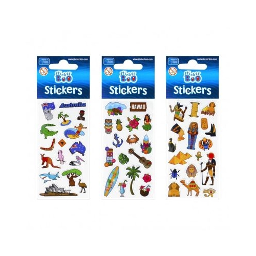 Abtibilduri - calatorii set 16-17 buc Sticker Boo 489561