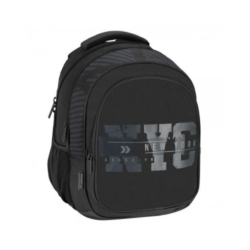 Ghiozdan Starpak NYC 43 cm 3 compartimente negru
