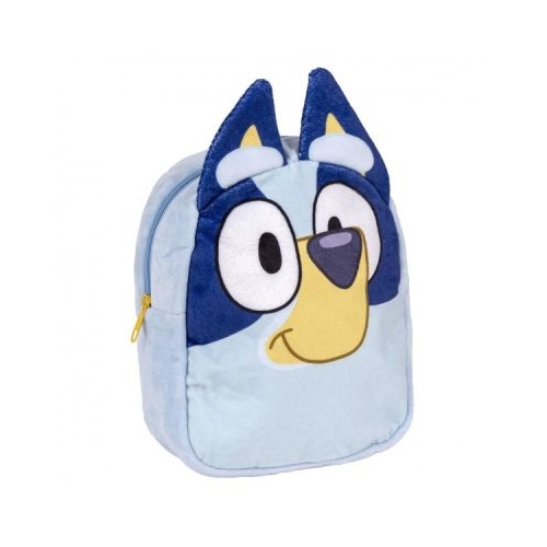 Ghiozdan gradinita mini Cerda Bluey 22 cm 1 compartiment material catifelat bleu cu galben 33099