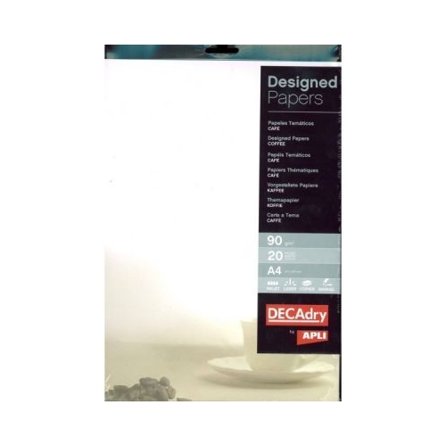 Hartie cu model cafe A4 DECAdry 12125 90gmp set 20 coli