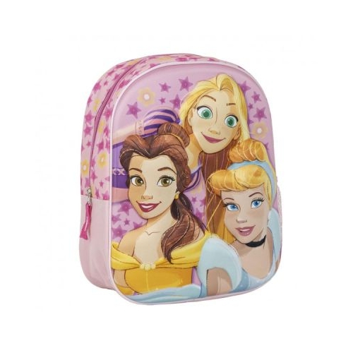 Ghiozdan gradinita Cerda Disney Princess 3D 31 cm 1 compartiment roz