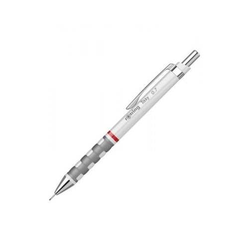 Creion mecanic Rotring Tikky 0. 7 mm corp plastic rezistent cu guma de sters alb