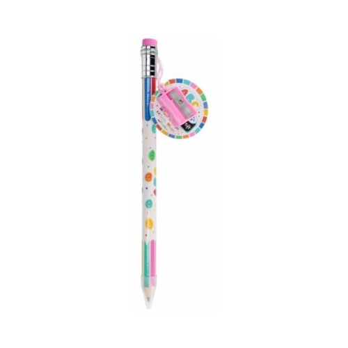 Creion multicolor Trendhaus Jumbo XXL CH31235 HB cu guma de sters si ascutitoare