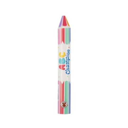 Radiera creion Jumbo cu linii curcubeu cifre si litere 13. 5cm Trendhaus CH30958